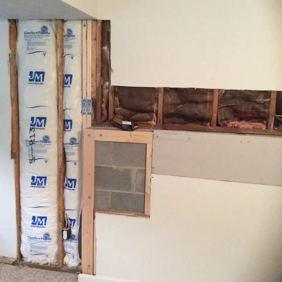 Wall insulation replacement during Contents Cleaning & Restoration in Roanoke